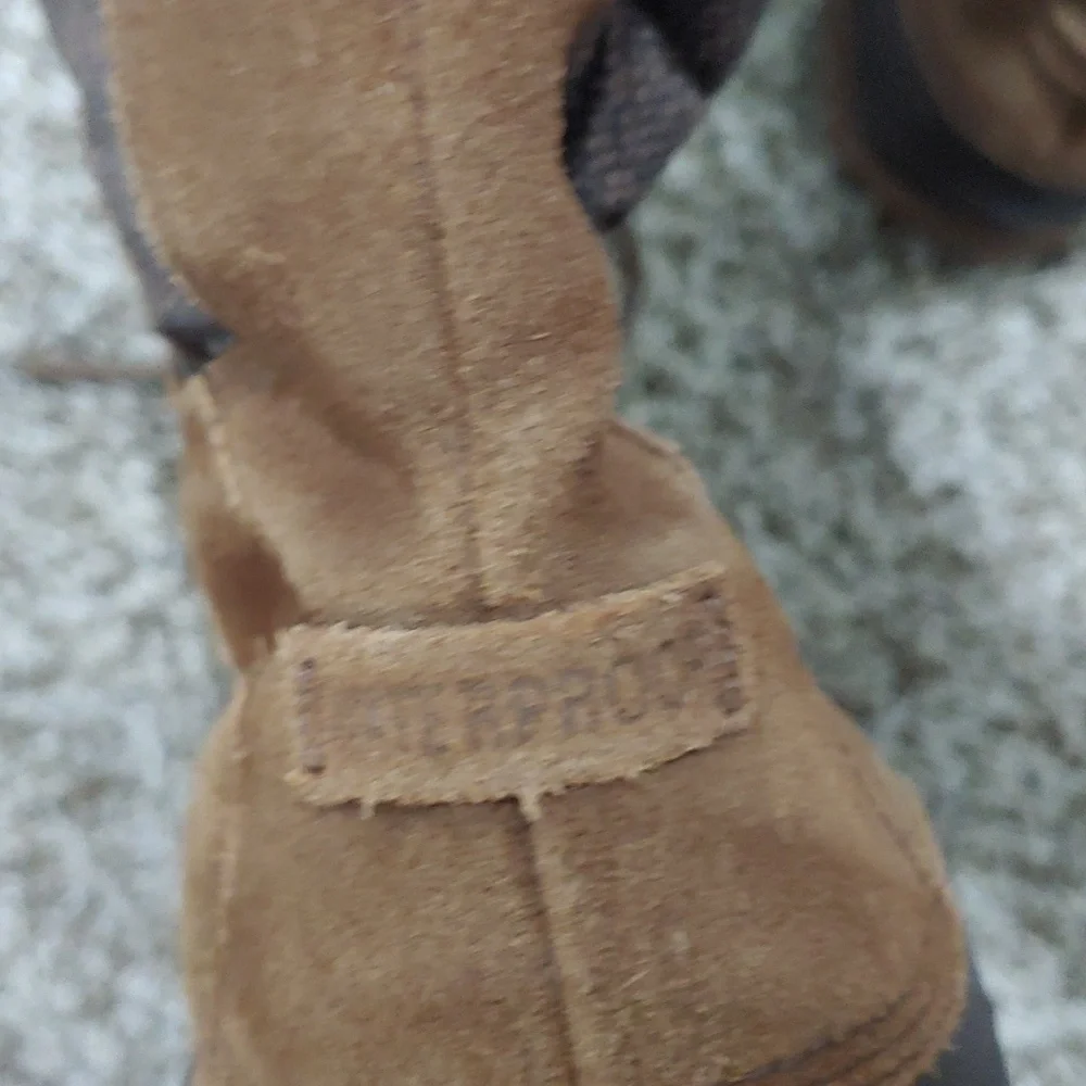 The North Face Nuptse Purna Boots Women's Brown Fur Winter & Rain Shoes Size 8